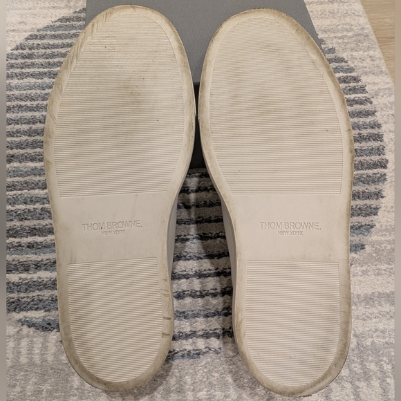 [Thom Browne] White Vitello Calf Tennis Sneakers Sz 38 - Picture 12 of 14